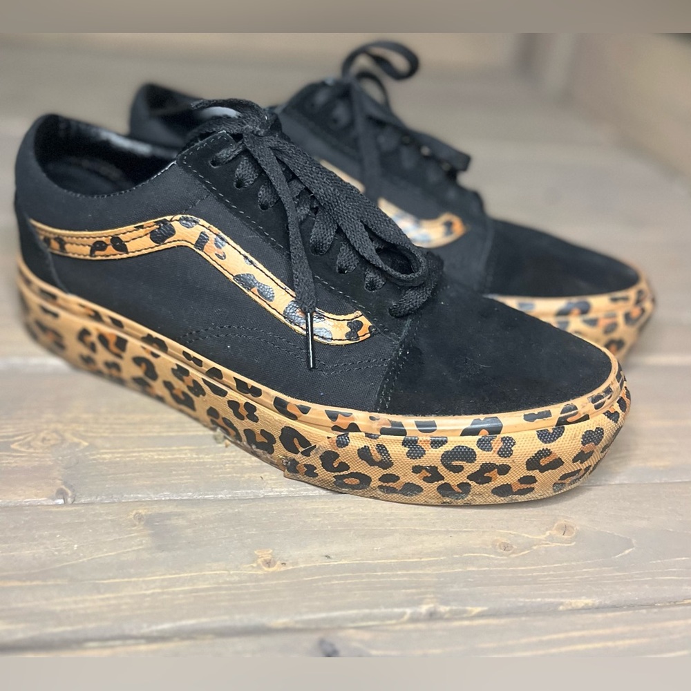Vans Old Skool Platform Leopard shoes